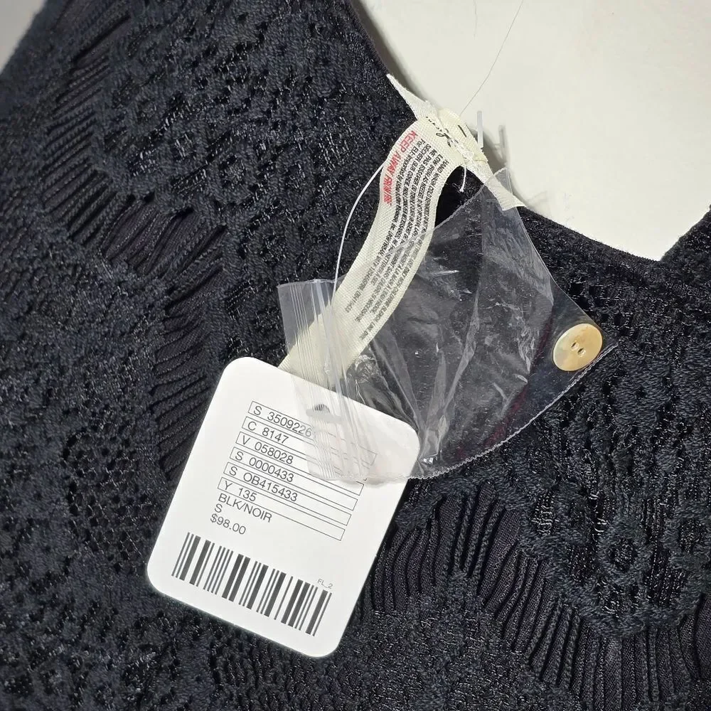 Free People Black Lace Mini Dress (Rack8)